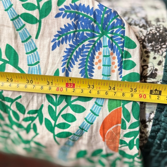 Tropical Print Linen Blend Maxi Skirt with Rope Belt - Picture 12 of 15